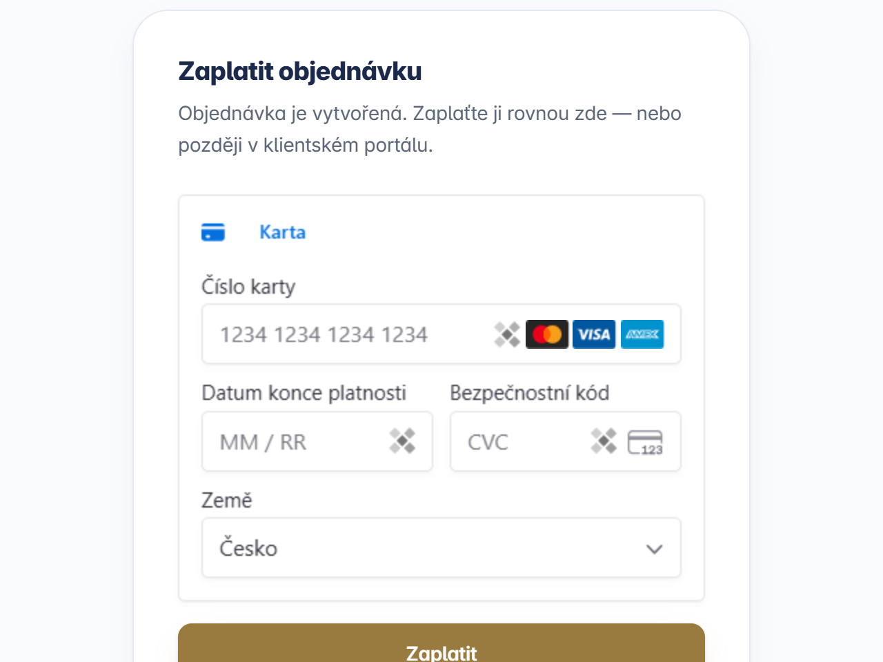 Zaplacení